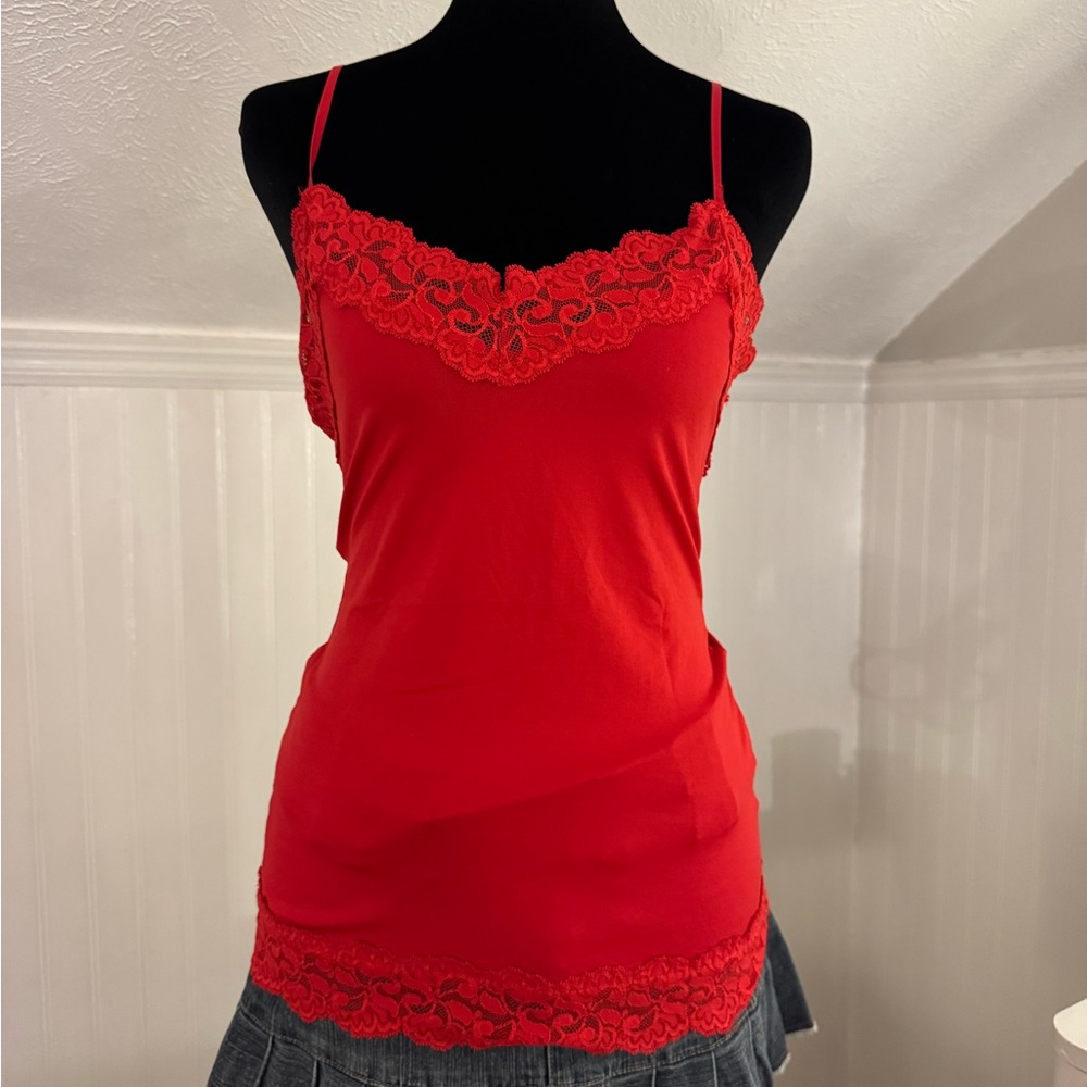 White House Black Market Scarlet Lace Cami